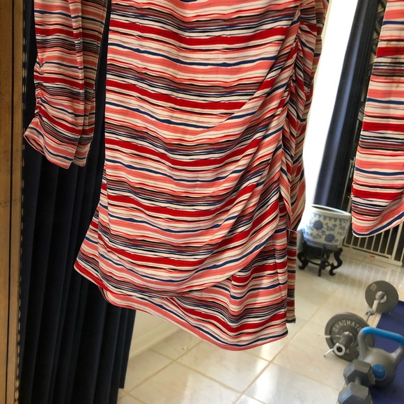 Ark & co Red White Blue Striped Long Sleeve Dress - Picture 8 of 8